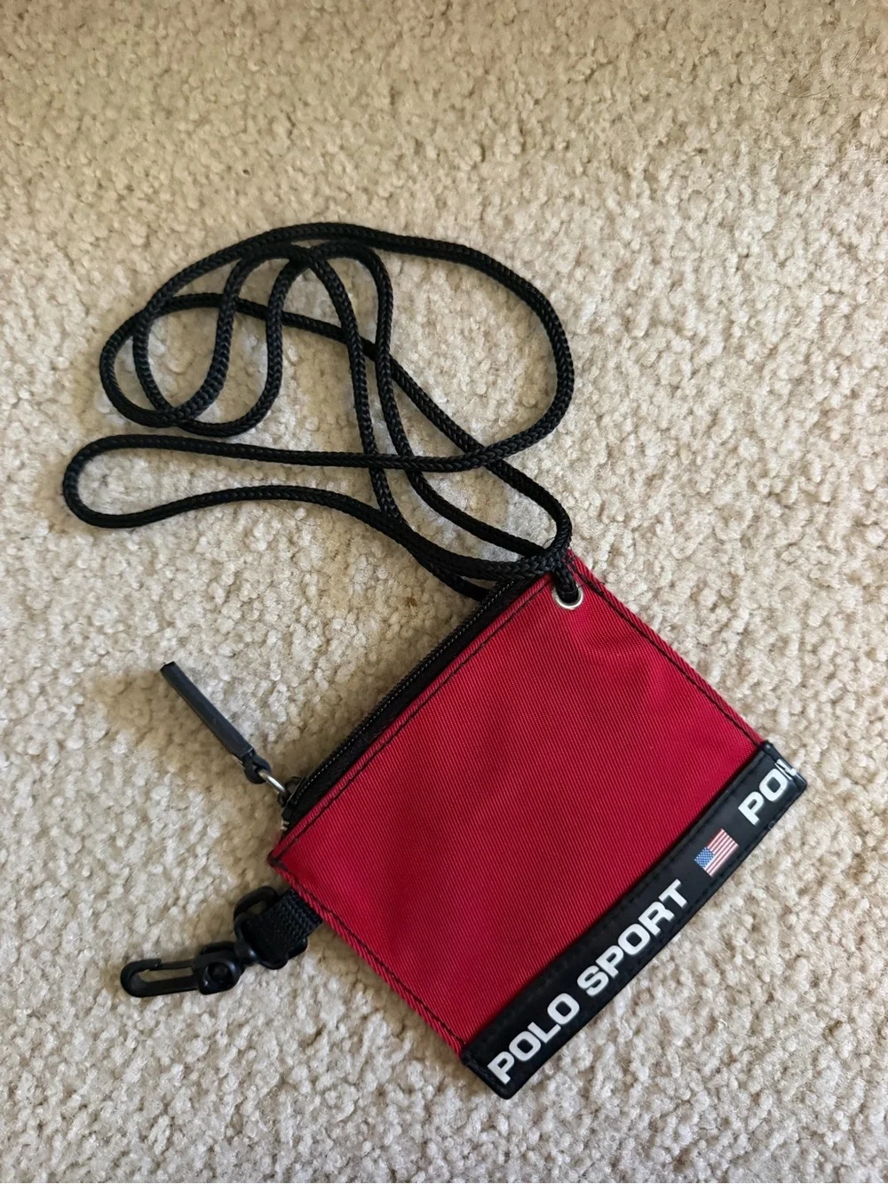Polo by Ralph Lauren Red Polo Sport Crossbody Card Pouch